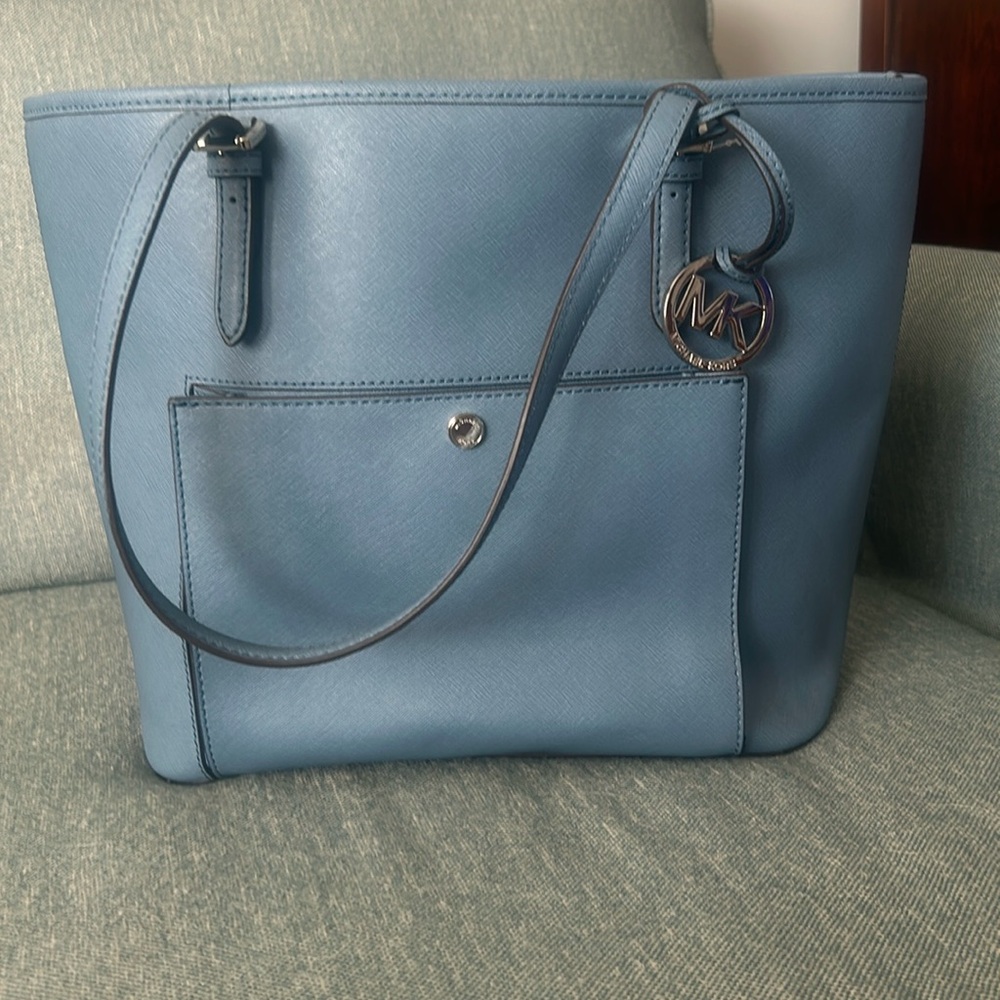 Michael Kors light blue handbag